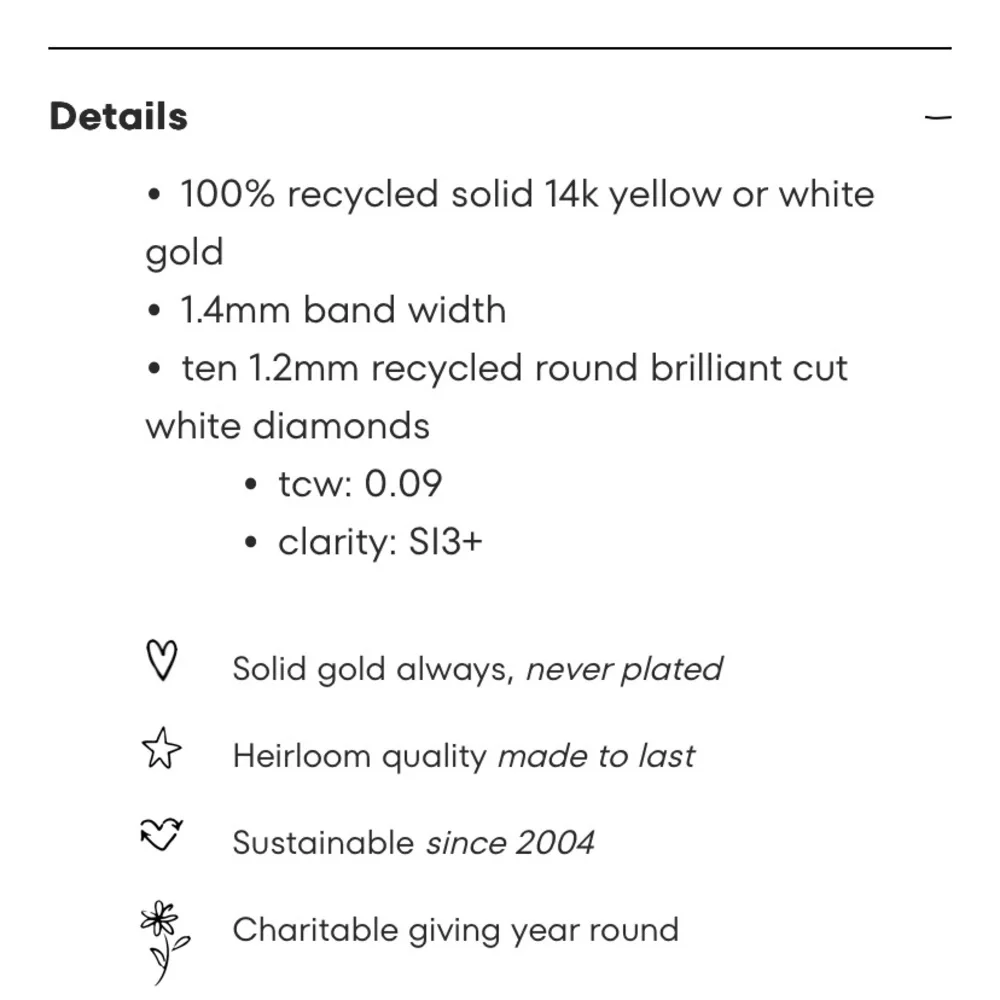 Catbird One O’clock Tennis Ring in White Gold